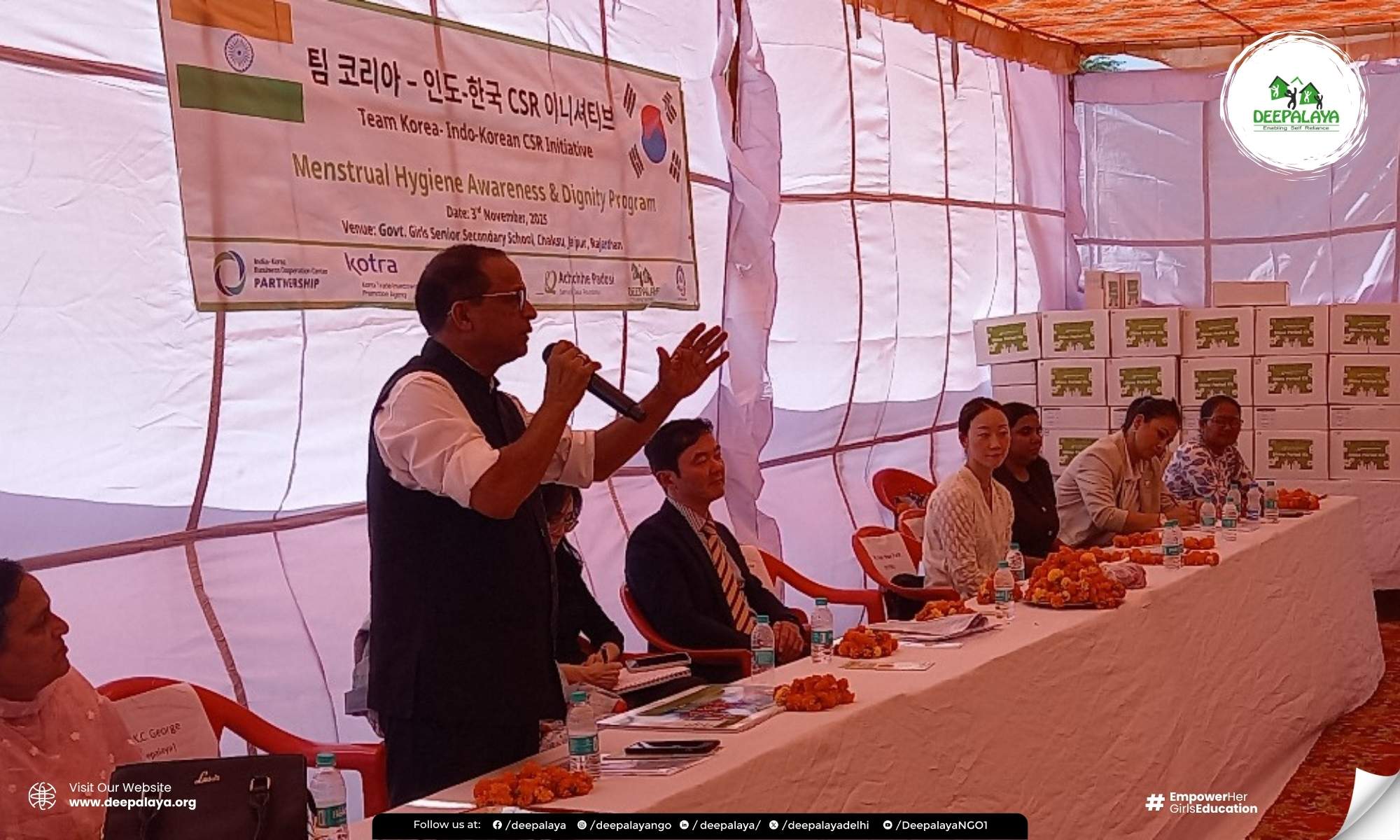 Deepalaya Menstrual Health Management session with 285 girls in Jaipur