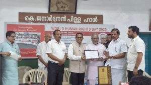 Adv. Dr. K. C. George of Deepalaya during the Human Rights Defender Award ceremony