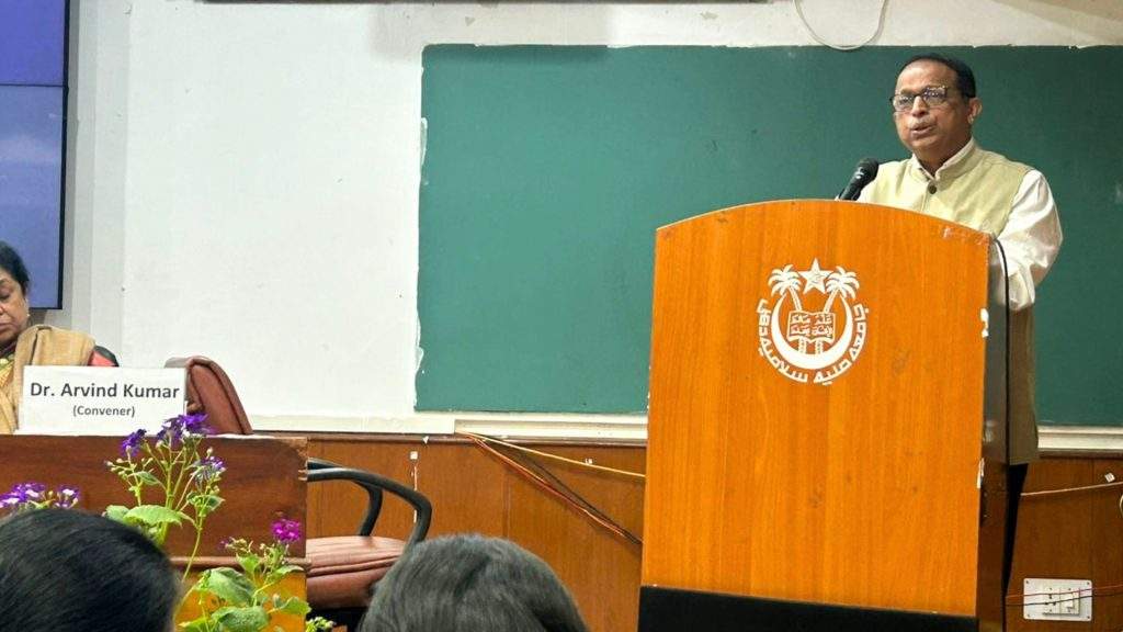 Adv. Dr. K. C. George speaking at Jamia Millia Islamia seminar on disability inclusion